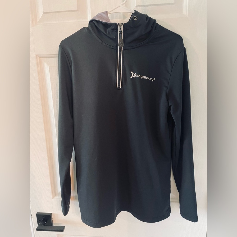 Orangetheory Unisex Black and Gray Quarterzip Pullover